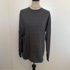 Grey Hanes beefy long sleeve